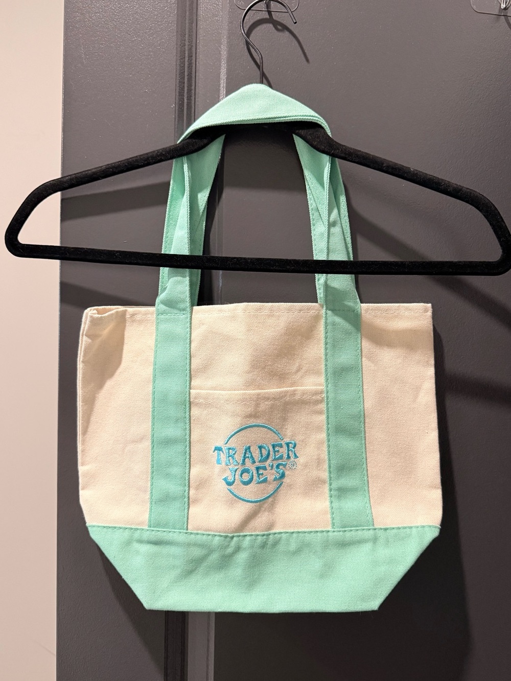 Trader Joe's Original Mini Tote in Pastel Mint